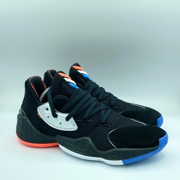 Adidas Harden Vol.4 Barbershop BLACK SILVER Sz 10 - Picture 2 of 6